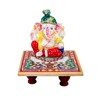 eSplanade Marble Chowki with Ganesha Ganpati Murti Idol Statue Sculpture