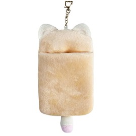 WELLRI Kpop Plush Photocard Holder with Keychain Cute Cartoon 3 inch Idol Album Mini Photo Card Holder Protector Stationery (Kitty A)