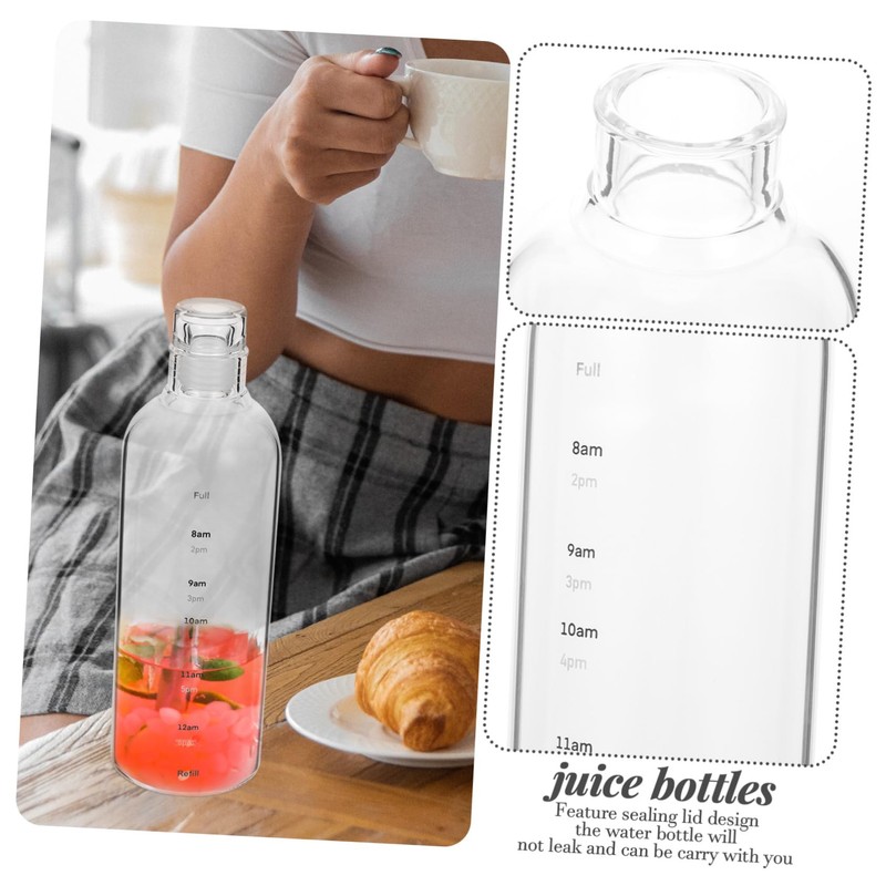 Mipcase Large Capacity Transparent Plastic Water Bottle with Scale Leak
