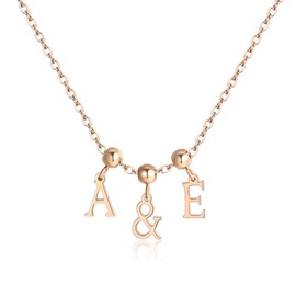 TMT namenskette personalisiert kette mit buchstaben | kette mit namen rose gold silber | buchstaben kette ideal geschenke für frauen Freundin | initial necklace für Valentinstag
