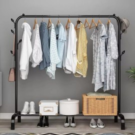 1Home Perchero Organizador Metálico Negro Para Ropa Y Accesorios