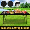 smiry Rectangle Picnic Table Cloth, Waterproof Elastic Fitted Tablecloths for