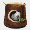 Warm Winter Bird Nest with Removable Cushion, Stump Style Bird