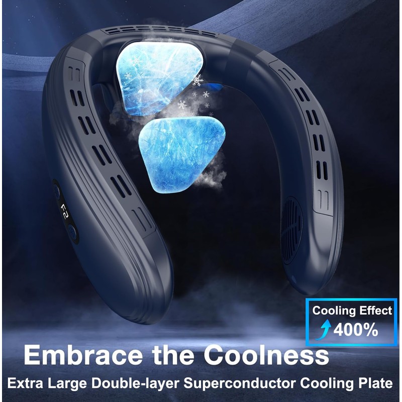 Neck Air Conditioner with Extra-large Cooling Plate, Portable Neck Fan
