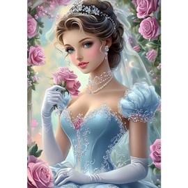 MXJSUA DIY Diamond Painting Kits for Adults, Princess Diamond Gem Art Painting for Beginners, Diamond Picture with Full Round Drill Dots Craft Set Gift, 30x40cm