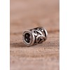 Battle-Merchant Celtic Hair and Beard Bead in Silver Spiral Pattern