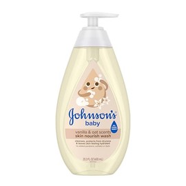 Johnson's Skin Nourishing Moisture Baby Body Wash With Vanilla & Oat Scents, Hypoallergenic & Tear Free Baby Bath Wash, Paraben-, Dye-, Sulfate & Phth