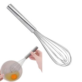 Doyime Whisk, Stainless Steel, Total Length 10.2 inches (25.8 cm), Easy to Clean, Dishwasher Safe, Candy Making, Christmas, Birthday, Confectionery, Bread Classroom, Bread Making, Home Use, Commercial