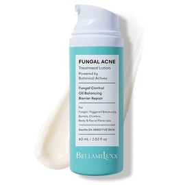 BellamiLuxx Fungal Acne Treatment Lotion: Effective Face & Body Pimple Cream for Bumps, Clusters, Itch & Redness – Fungal Prone Skin Acne Treatment Moisturizer for Teens & Adults with Natural Actives