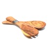 Global Crafts Small 8-inch Olive Wood Kenyan Salad Servers with