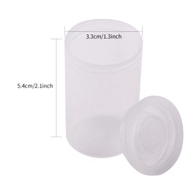 35mm Caliber Plastic Film Canisters -20pc (Clear)