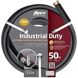 Teknor Apex 8650-50 5/8" x 50' Industrial Duty Water Hose, Black