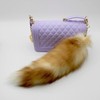 Alpertie Fluffy Real Fox Fur Tail Keychain Tassel Bag Cosplay