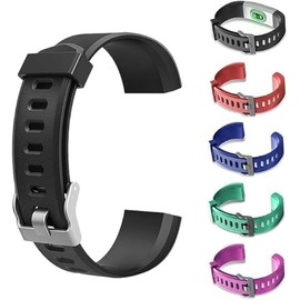 Ymhapp 1Pc Black Replacement Wristbands, Adjustable Wristbands, Bracelet Accessories, Replacement Bands, Fitness Tracker for ID115Plus HR Smart Watch Straps