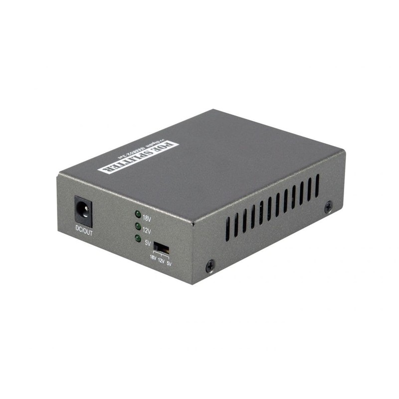 LevelOne Splitter POS-3000 1x GE/5~12V DC Gigabit PoE Plus Splitter/Black