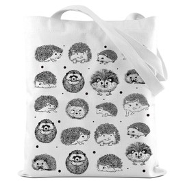 Cute Hedgehog Tote Bag, Hedgehog Gifts, Hedgehog Stuff Merch Reusable Grocery Bags, Beach Bag Shopping Bags Animal Hedgehog Lovers Gifts for Women Sisters Graduation Birthday Vacuum Cleaner Bag