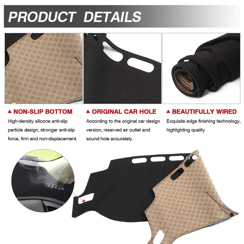 CARTIST Dashboard Cover Mat for 2014-2018 2019 2020 Nissan Rogue