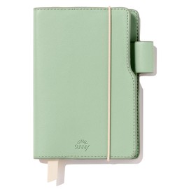Iroha Publishing LSLN-M-05 Monthly Notebook, Mini, A6 Transformation, SUNNY Light Note Book, Free Monthly Almond Green