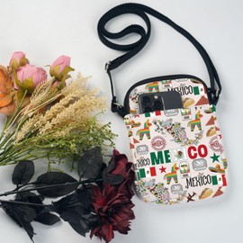 UJIMS Mexico Souvenir Gift Mexico Trip Crossbody Bag Mexico Bachelorette Party Gift Mexico Vacation Gift (MexicoCBag)