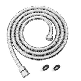 JOMOO Shower Hose, 99 Inch Extra Long Flexible Stainless Steel Handheld Showerhead Hose Extension with Brass Insert and Nut, EPDM Inner Tube, Anti-Kink Chrome Shower Head Hose Replacement