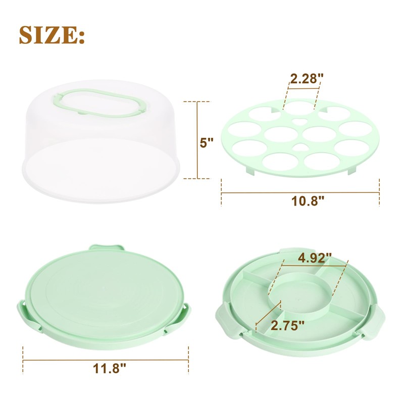 Cake Carrier with Lid and Handle, Cake Containers Cake Holder