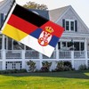 Large 90 x 150 cm Germany Serbia Flag, Large 150D