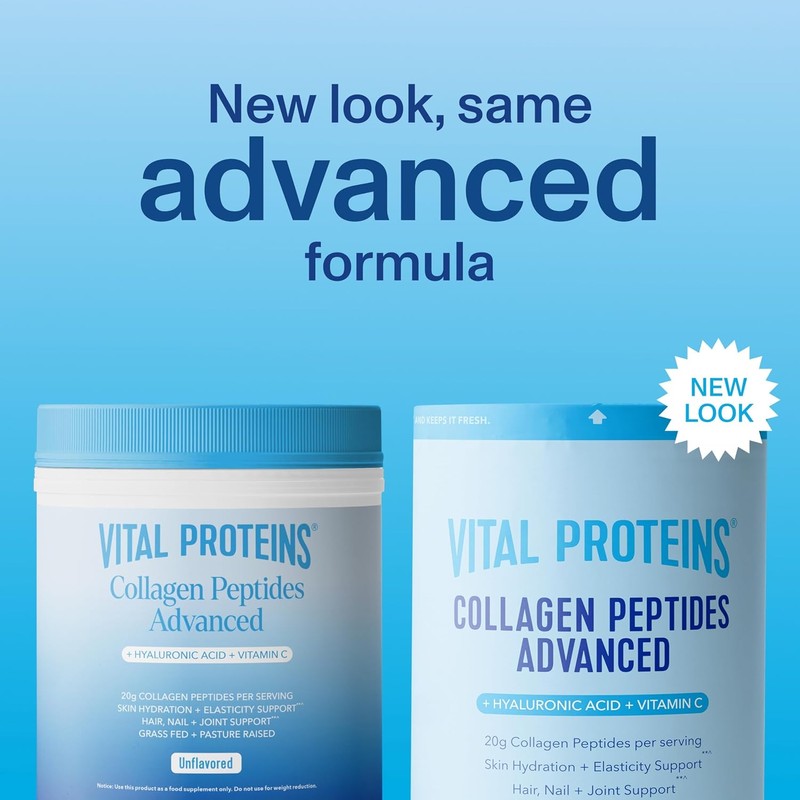 Vital Proteins Collagen Peptides Powder Advanced with Hyaluronic Acid &