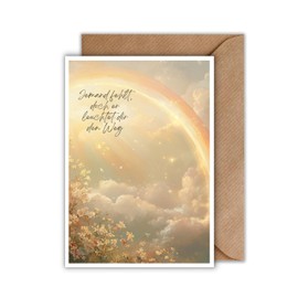 WBdesignz Condolence Card with Envelope - Sympathy Card Sympathy Loss Farewell Sensitive Compassion Rainbow Path Light Hope Comfort Warmth Memory (DIN A6)
