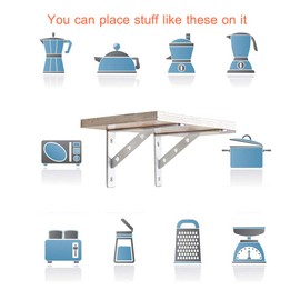 Shelf Holder, Heavy Duty Rack Brackets, Heavy Duty Angle, Multifunctional Metal Shelf Holder, Flower Shelf, Bracket for Garden, Home Decoration