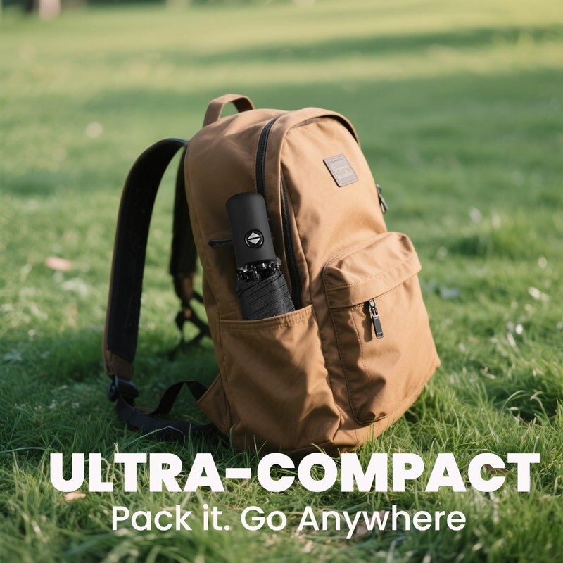 SIEPASA Compact Travel Umbrella - Windproof Auto Open/Close, Lightweight Folding
