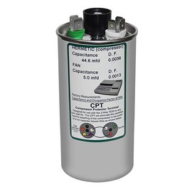 Goodman CAP050450440CT Replacement - 45 + 5 uf/Mfd 370/440 VAC AmRad Round Dual Universal Capacitor, Made in The U.S.A.
