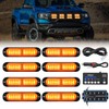 Nilight 8PCS Led Strobe Lights with Controller 12V 24V Sync