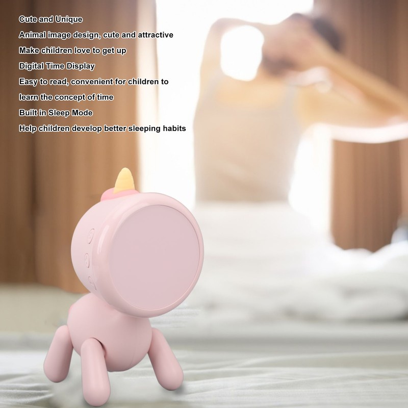 Digital Kids Alarm Clock Rechargeable Cute Animal Children Electronic Clock