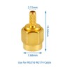 POBADY 10PCS SMA Conectores SMA Macho Crimpado Connector para RG316