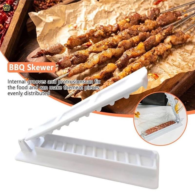 THJOPOKEEL 2 Pcs Plastic Kebab Maker Machine Press, Manual Kabob