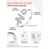 Silvora 925 Sterling Silver Heart Initial Rings for Women CZ