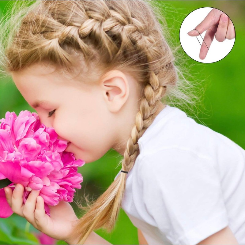 Mini Rubber Bands for Hair Braids, 1.5 cm, 1000 Count,