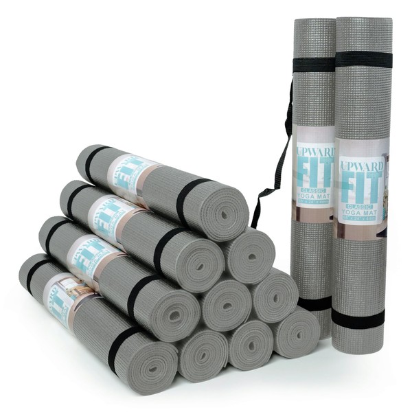 Upward Fit 12-Pack Classic Yoga Mat With Carrying Strap, 68"