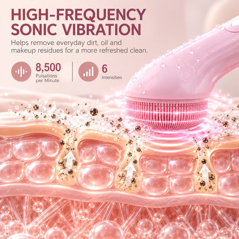 Sonic Facial Cleansing Brush for Daily Face Washing – Rechargeable