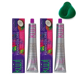 Kit de 2 Tintes Profesional Kuul Varios Tonos Colores Fantasía (Green)