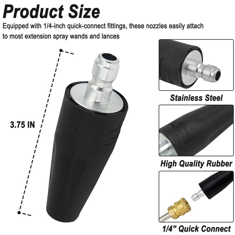 2000 PSI Turbo Nozzle, Replacement for Greenworks 5201402, Compatible with