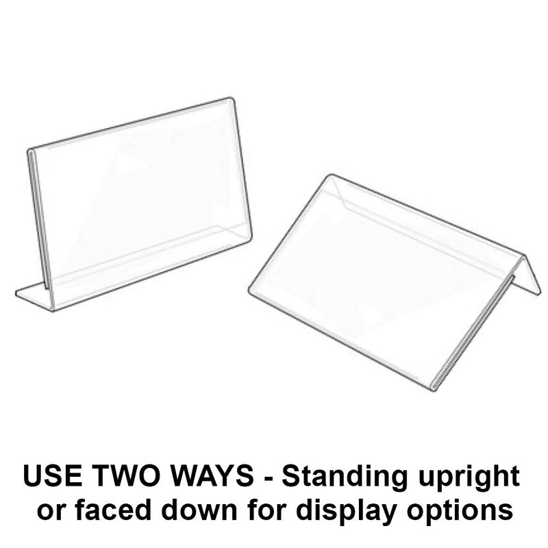 Azar Displays 112742 Horizontal Slanted, L-Shape 3-Inch Width by 2-Inch