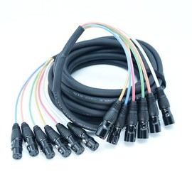 Arklove 30ft Snake Cables Audio Balanced Patch XLR to XLR 6 Channel Connector Digital Splitter Microphones Stage & Studio Recording Studio Equipment Profesional Cable