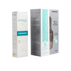 Farmapiel Kit Ácido Hialurónico 2% + Contorno de Ojos | Sérum acido hialurónico 30g con 8 tipos de HA + Gel ojos 15g | Hidratación profunda y antiarrugas