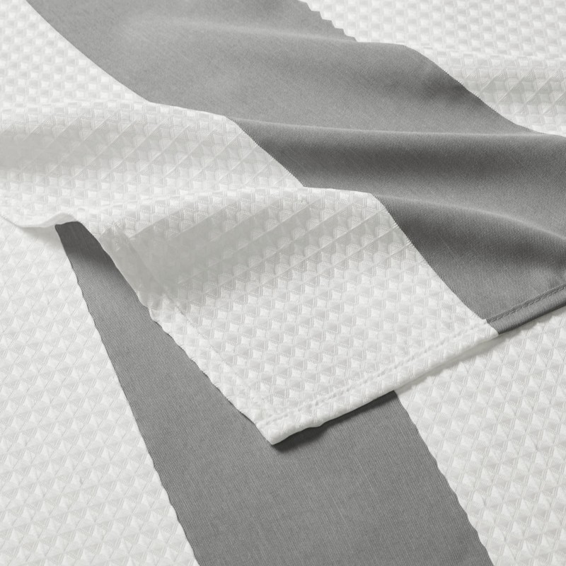 Madison Park MP70-1484 Spa Waffle Shower Curtain 72x72 Grey,72x72