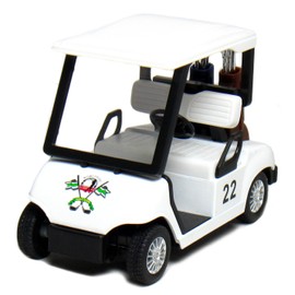 Box of 12 White Golf Carts, 4Ã‚½ Die-cast Metal with Pull Back n Go Action. by Box of 12 Die-cast Vehicles