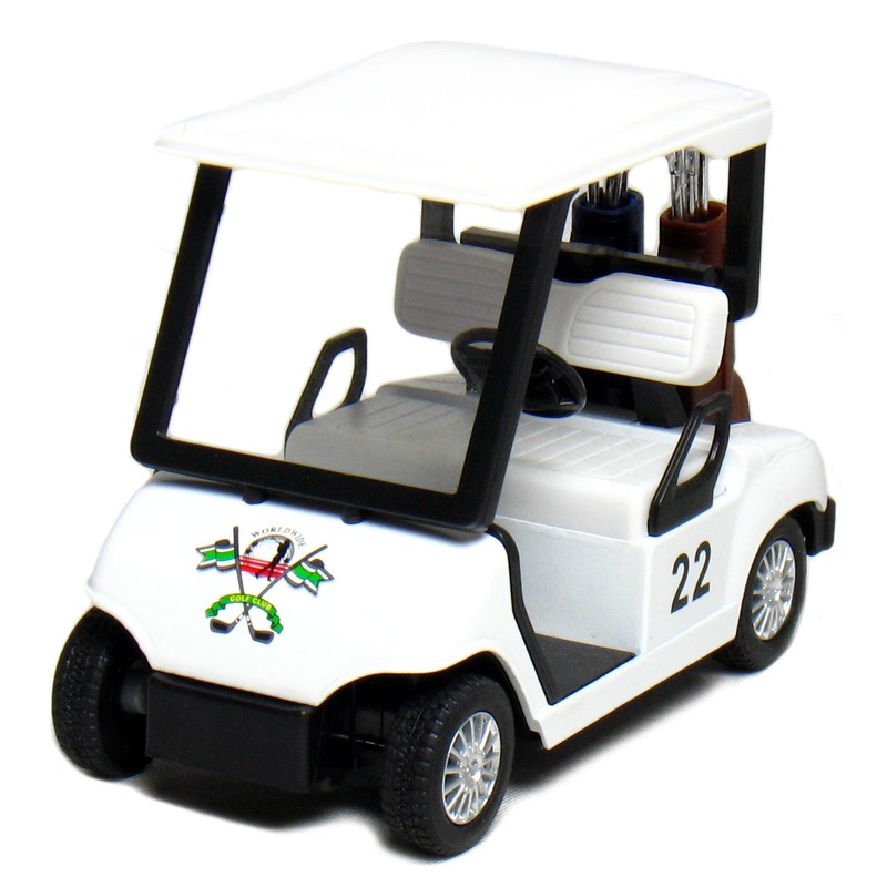 Box of 12 White Golf Carts, 4Ã‚½ Die-cast Metal with