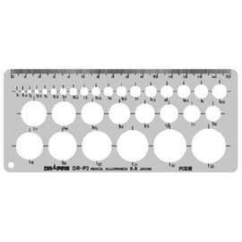 ドラパス テンプレート P型 円定規 P-2S スモーク 31621