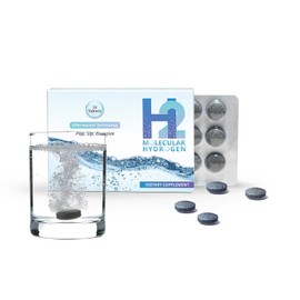 H2 Molecular Hydrogen Water Tablets with Magnesium – 12 PPM Effervescent Hydrogen Tablets for Drinking Water, Supports Hydration, Energy & Metabolism, Unflavored, 30 Tablets