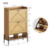 GAOMON Shoe Cabinet, Shoe Cabinet with 2 Flip-Up Drawers and